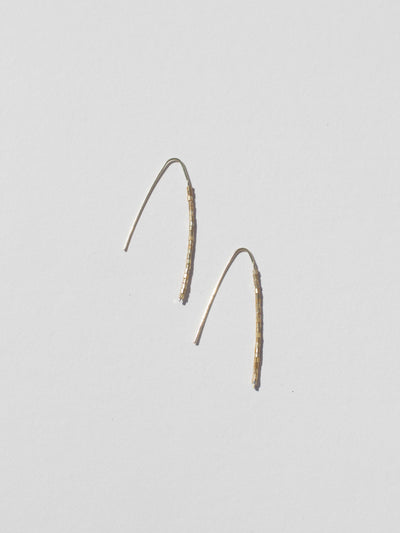 Gold Beaded Threader Earrings
