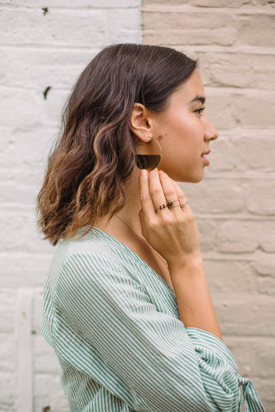 Gold Half Moon Earrings