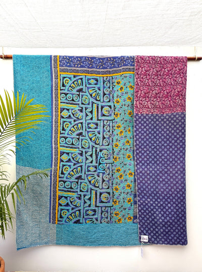 Vintage Kantha Quilt - Queen Size #KQ001