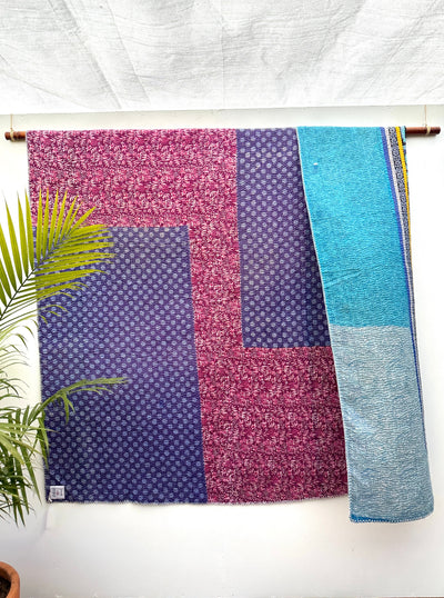 Vintage Kantha Quilt - Queen Size #KQ001