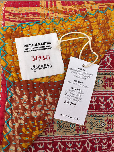 Vintage Kantha Quilt - Queen Size #KQ004