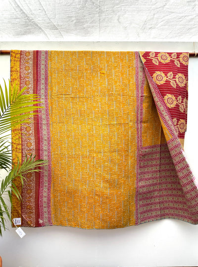 Vintage Kantha Quilt - Queen Size #KQ004