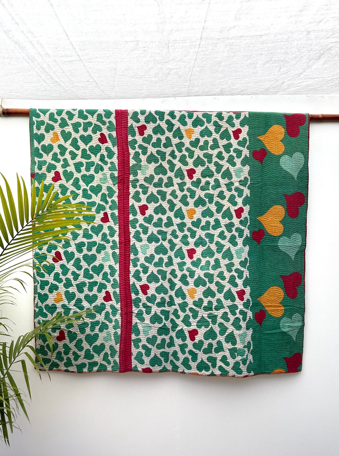 Vintage Kantha Quilt - Twin Size #KS001