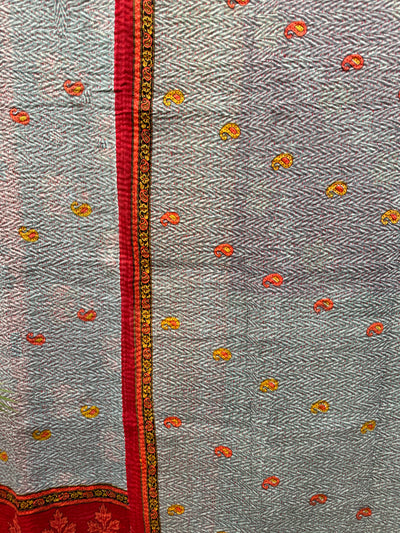 Vintage Kantha Quilt - Twin Size #KS002