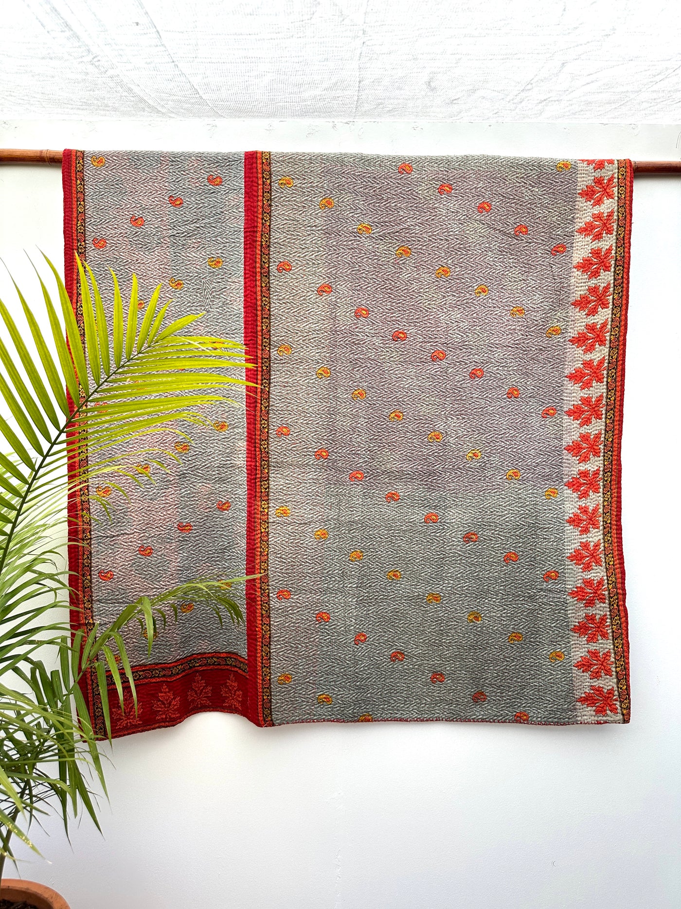 Vintage Kantha Quilt - Twin Size #KS002