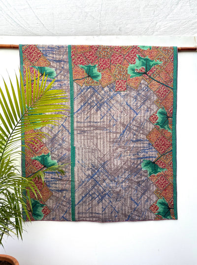 Vintage Kantha Quilt - Twin Size #KS003