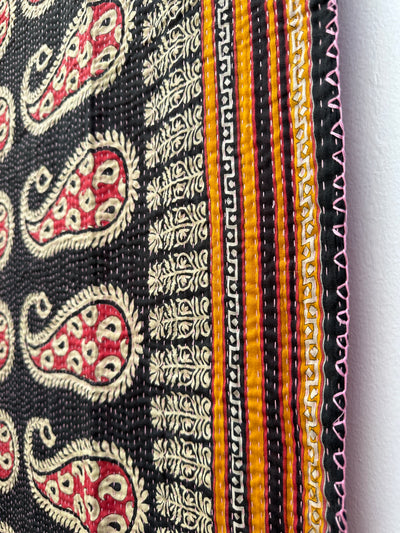 Vintage Kantha Quilt - Twin Size #KS004