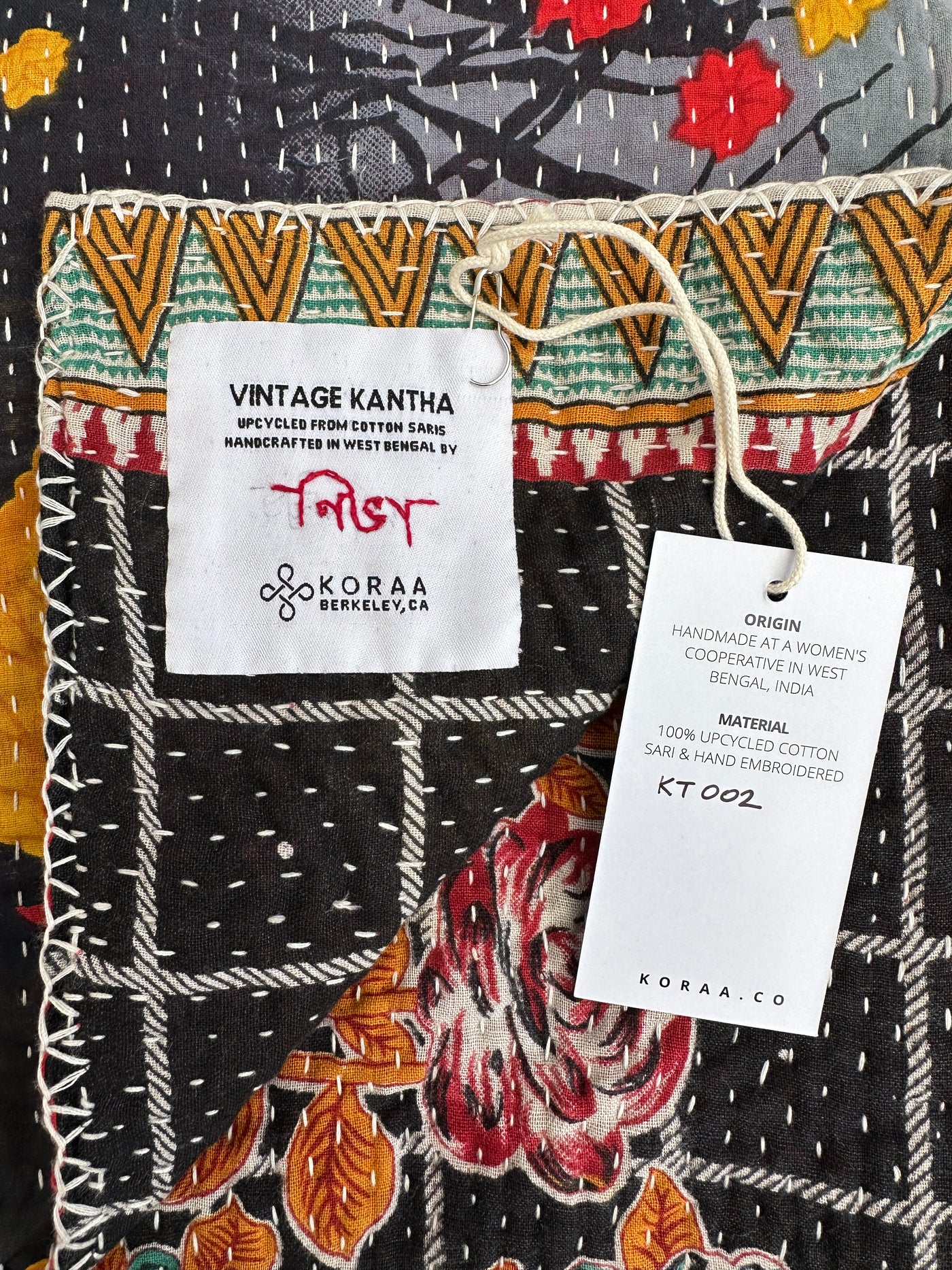 Vintage Kantha Quilt - Throw Size #KT002