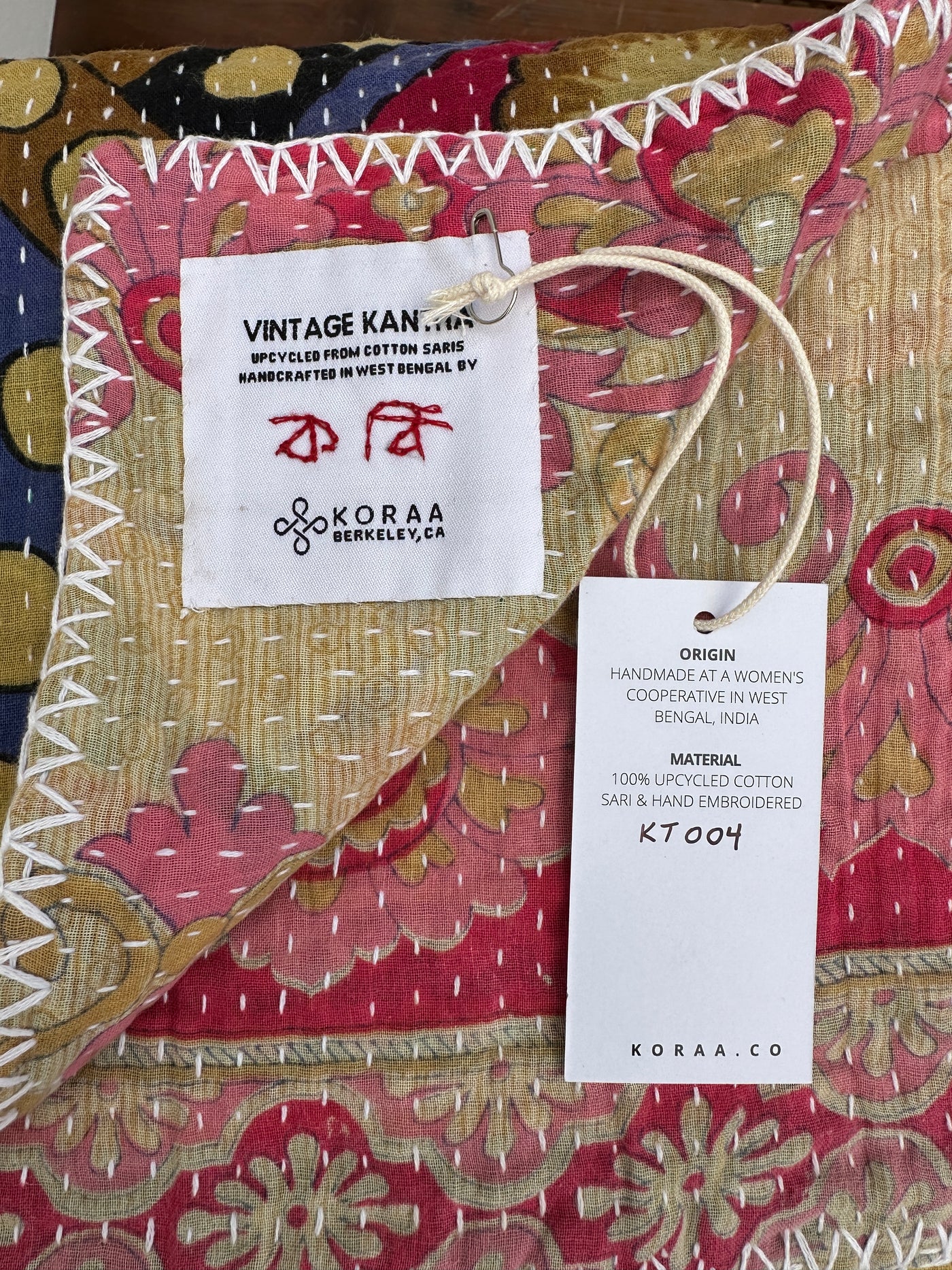 Vintage Kantha Quilt - Throw Size #KT004