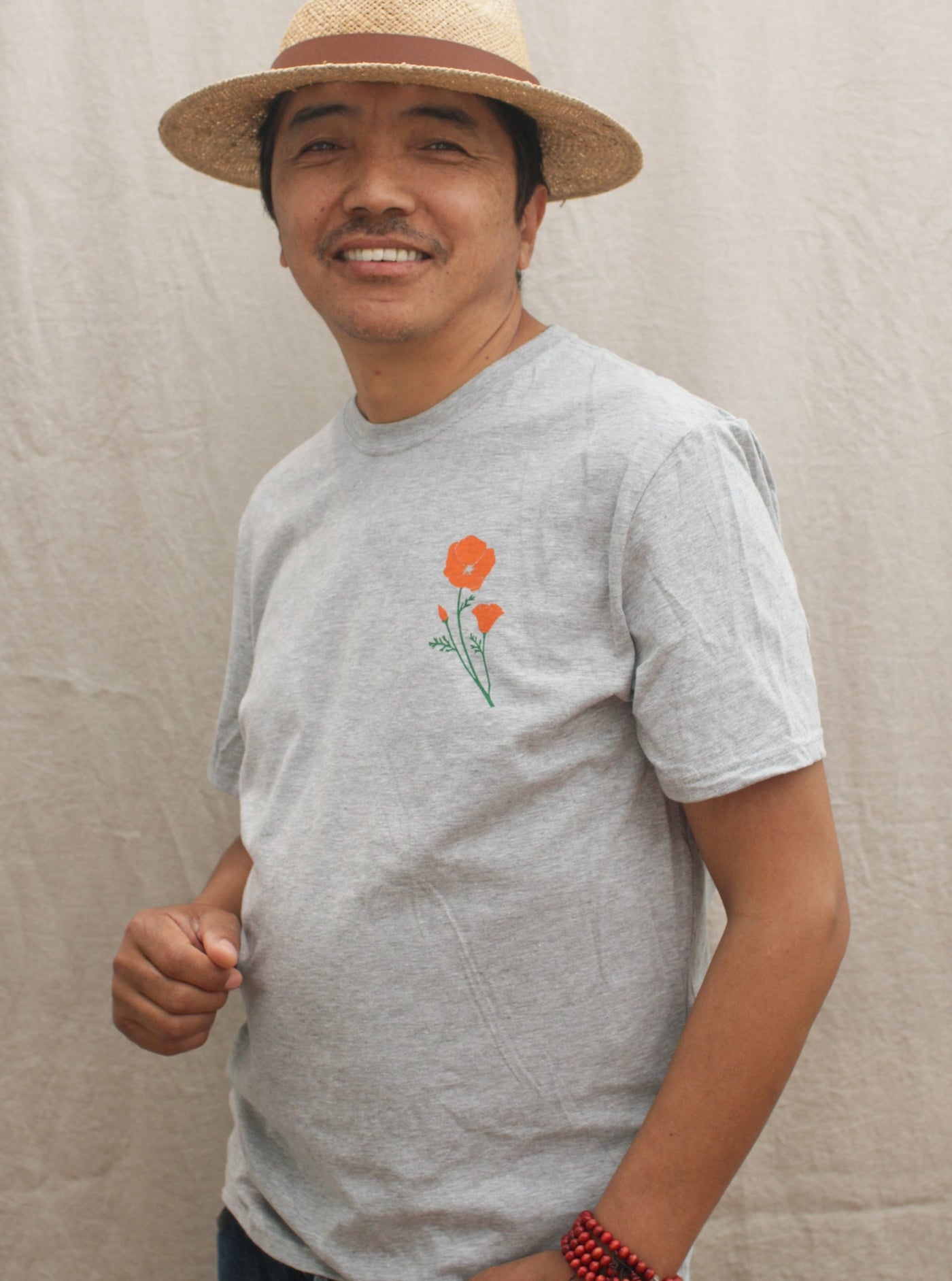 Berkeley California Poppy Tee - Gray Unisex