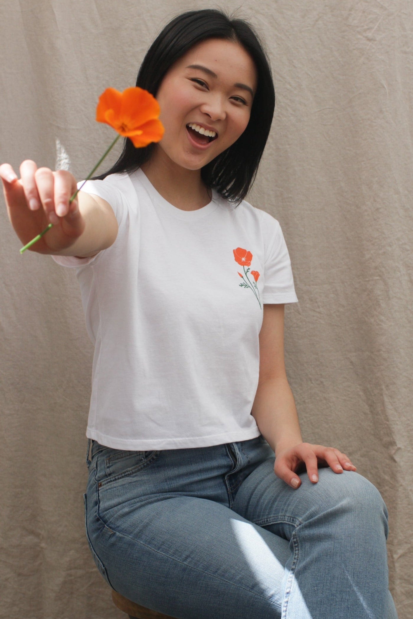 California Poppy Tee - Women's Cropped