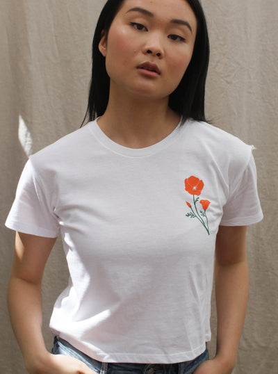 California Poppy Tee - Women's Cropped