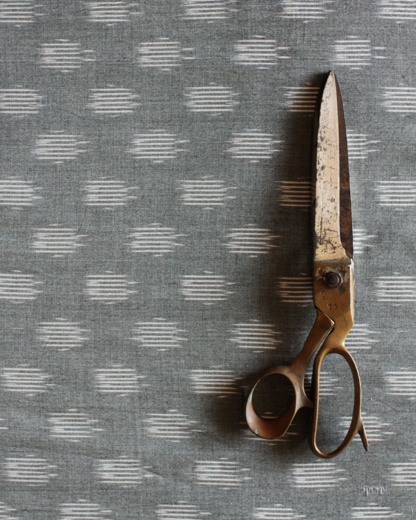 Handloom Ikat Fabric #008 - Glacier Gray