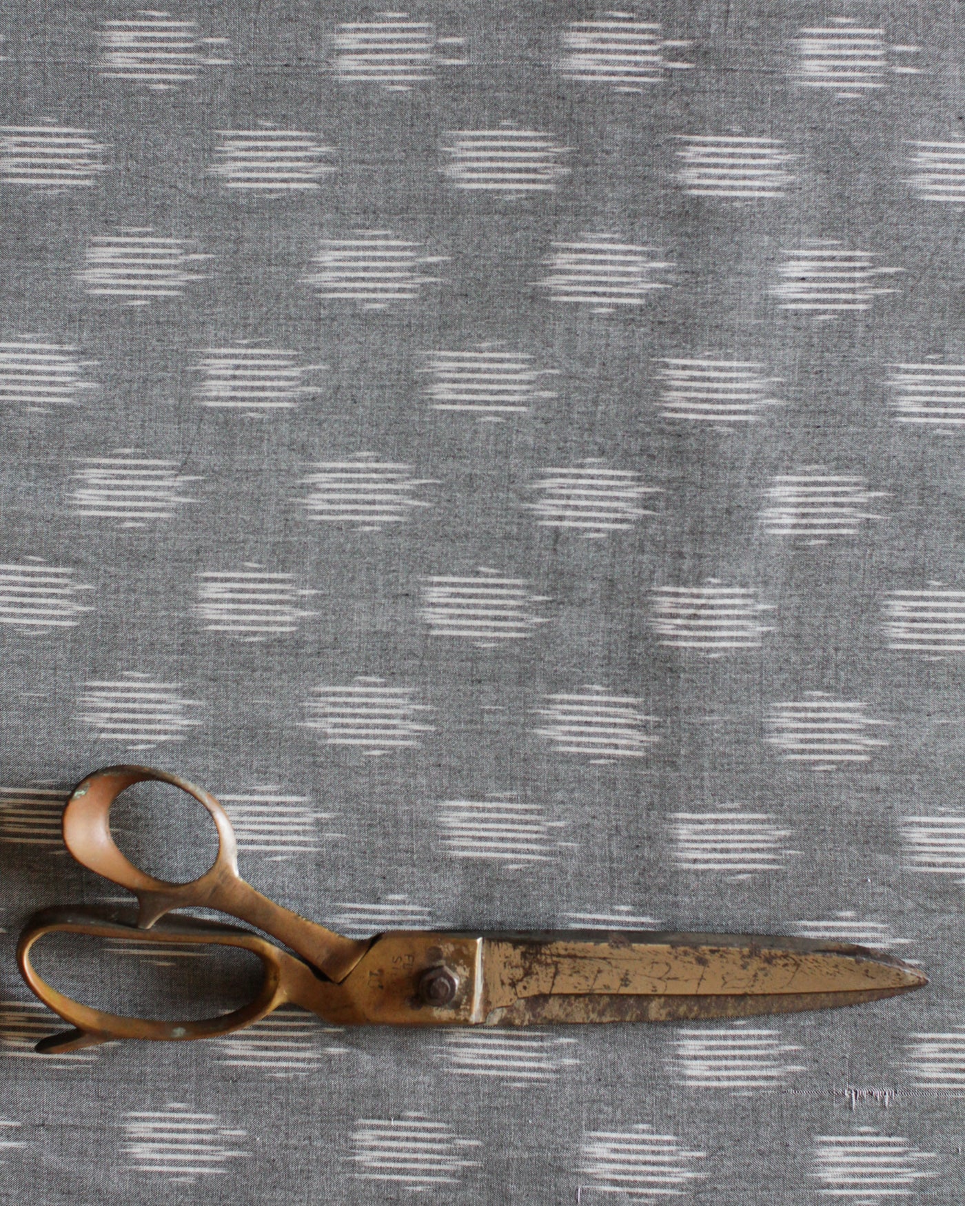 Handloom Ikat Fabric #008 - Glacier Gray