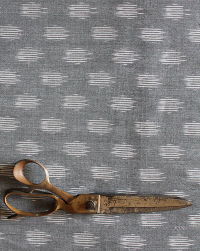 Handloom Ikat Fabric #008 - Glacier Gray
