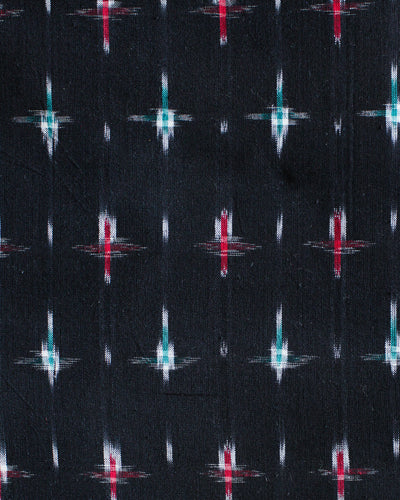 Handloom Ikat Fabric #002 - Midnight Stars