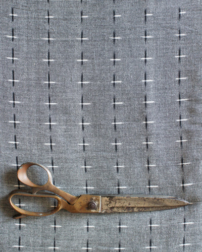 Handloom Ikat Fabric #003 - Storm Gray