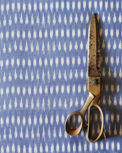 Handloom Ikat Fabric #011 - Air Blue