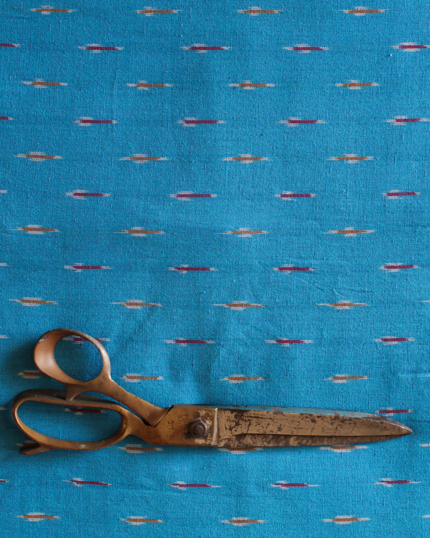 Handloom Ikat Fabric #004 - Southwest Blue