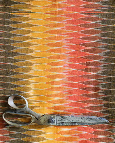 Handloom Ikat Fabric #005 - Marigold Bloom