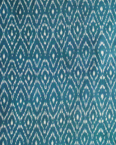 Handloom Ikat Fabric #010 - Emerald Leaf