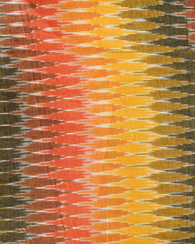 Handloom Ikat Fabric #005 - Marigold Bloom