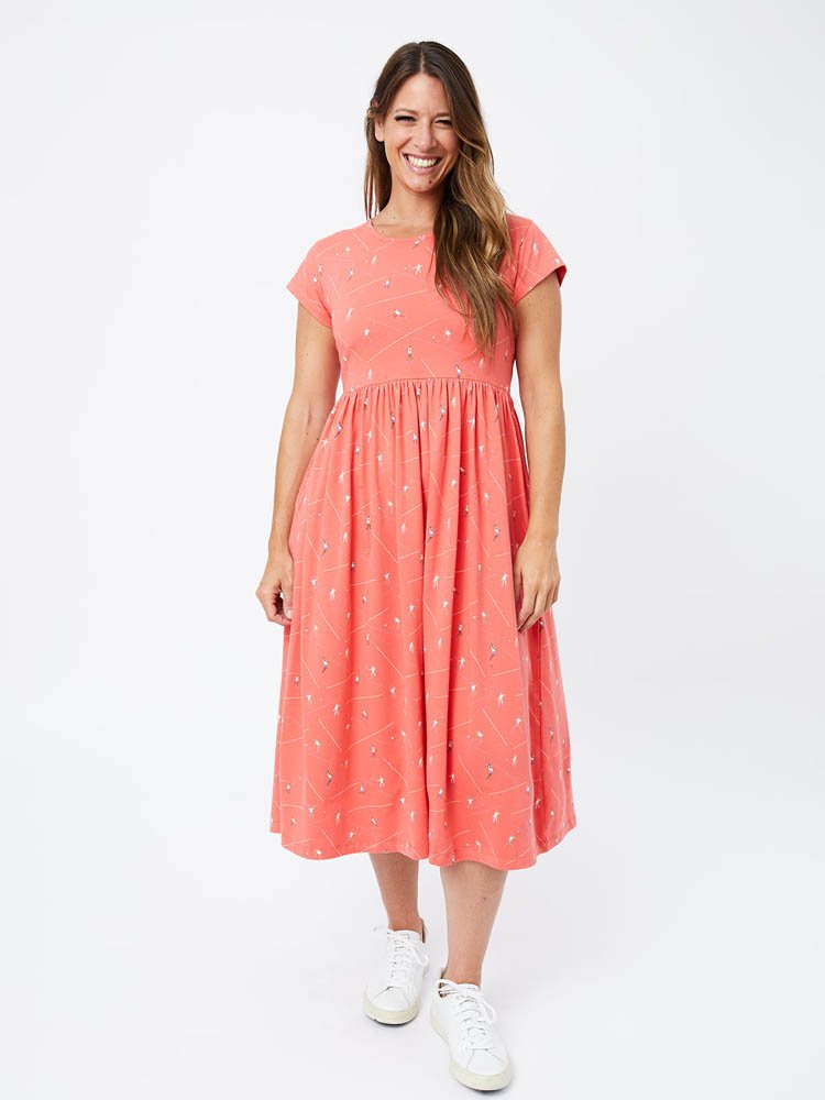 Logan Midi Dress Badminton - Melon