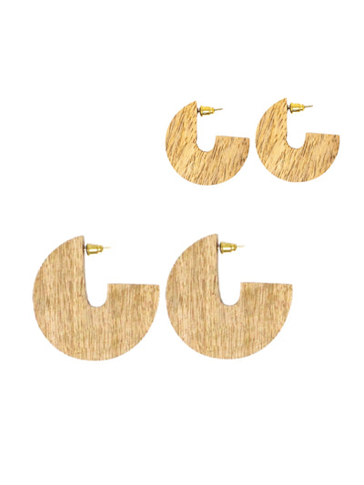 Mango Wood Disc Earrings