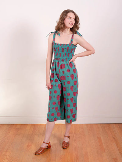 Tie Strap Jumpsuit - Fruity Pink