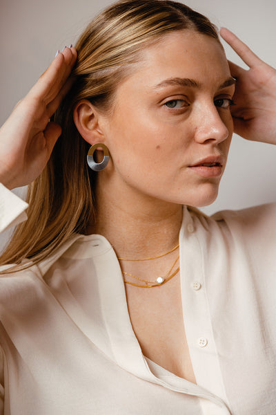 Oblong Form Earrings