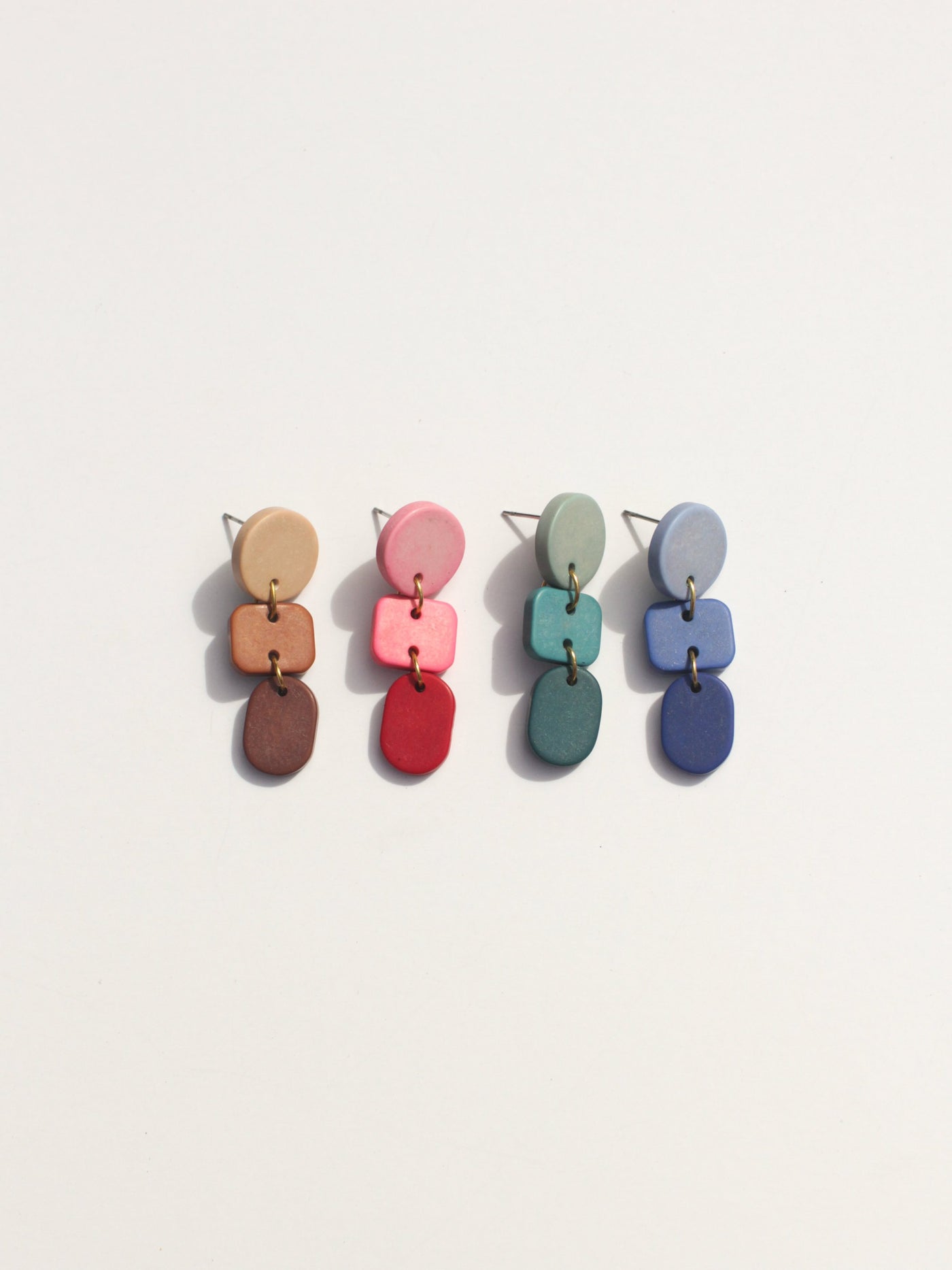 Ombré Clay Earrings - Four Colors