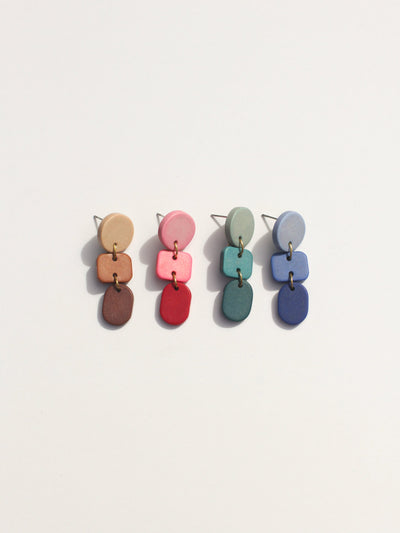 Ombré Clay Earrings - Four Colors