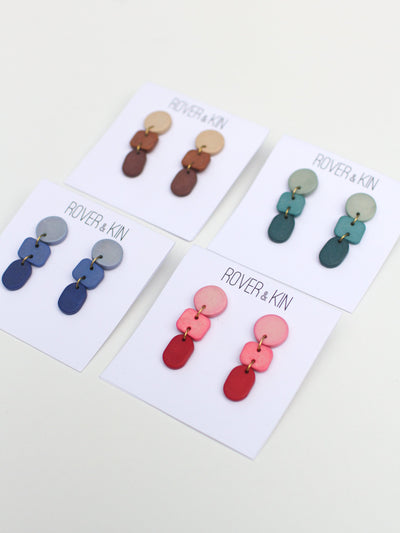 Ombré Clay Earrings - Four Colors