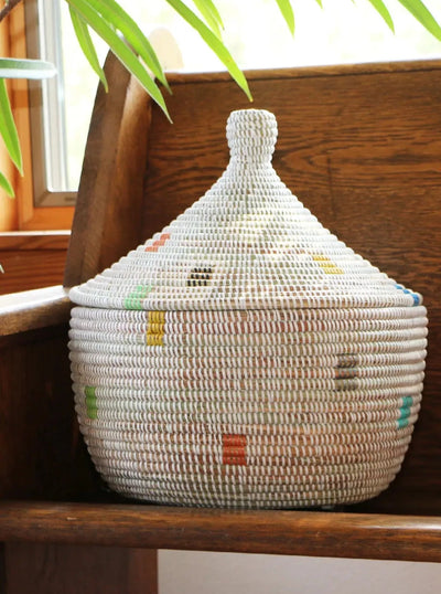 Prismatic Pixels Prayer Mat Warming Basket