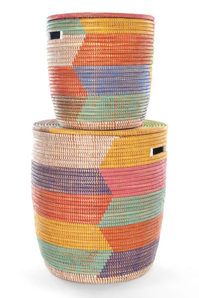 Rainbow Herringbone Sahara Hamper Basket (Pick up or local delivery only)