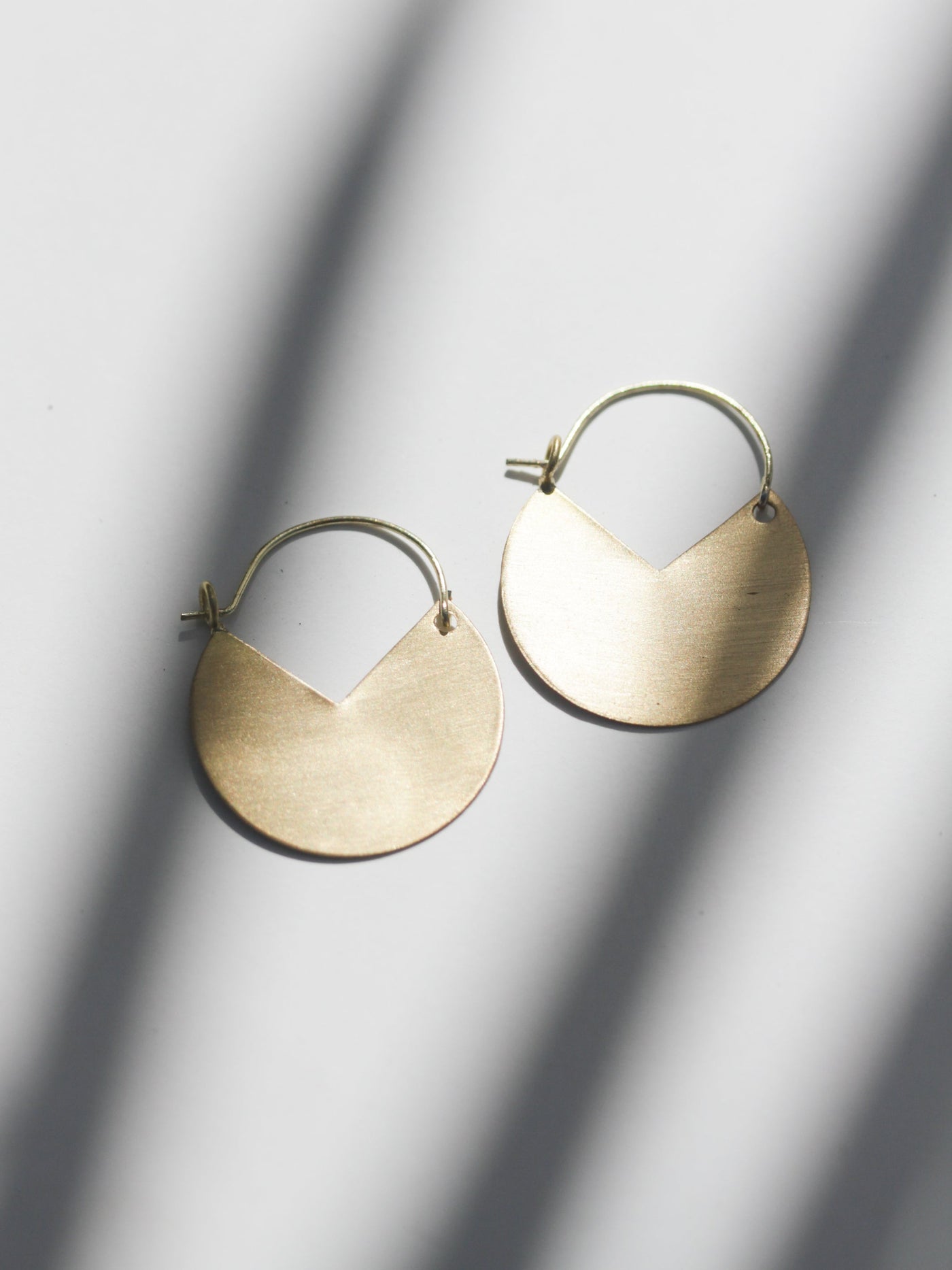 Matte Gold Pacman Earrings