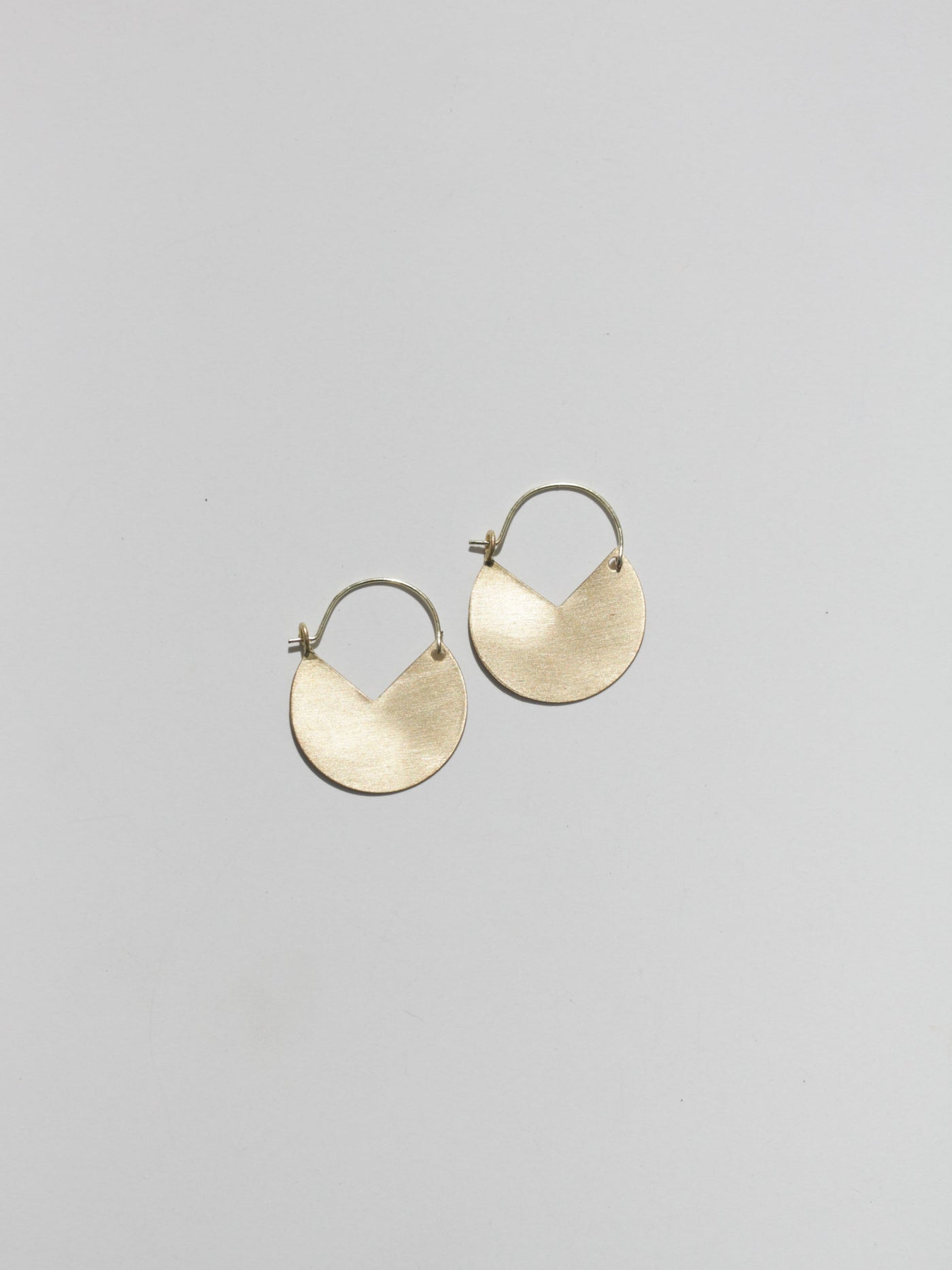 Matte Gold Pacman Earrings