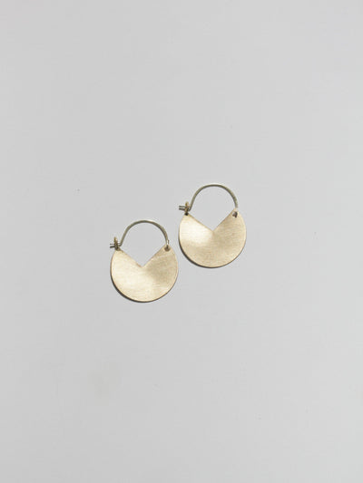 Matte Gold Pacman Earrings