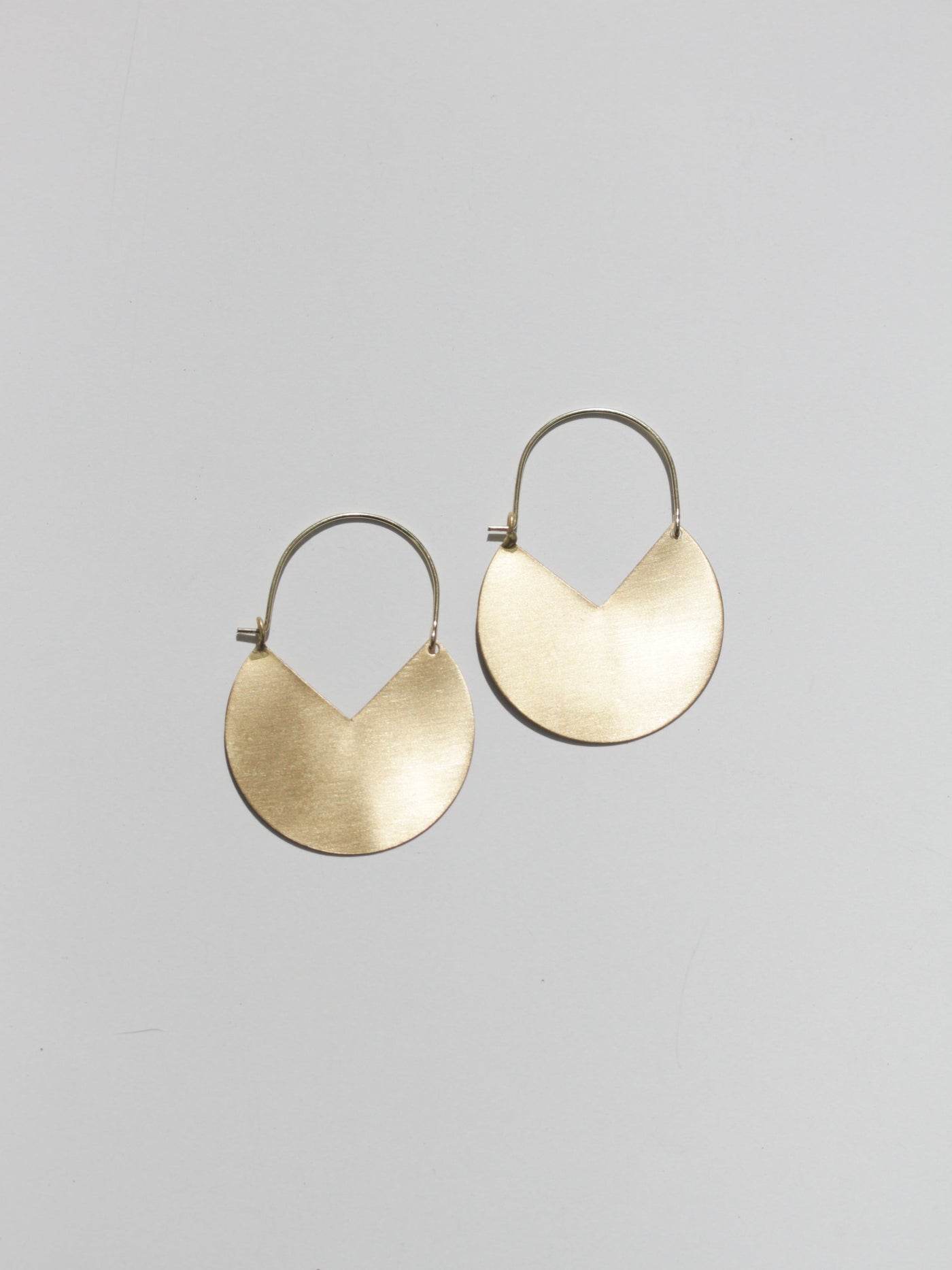 Matte Gold Pacman Earrings