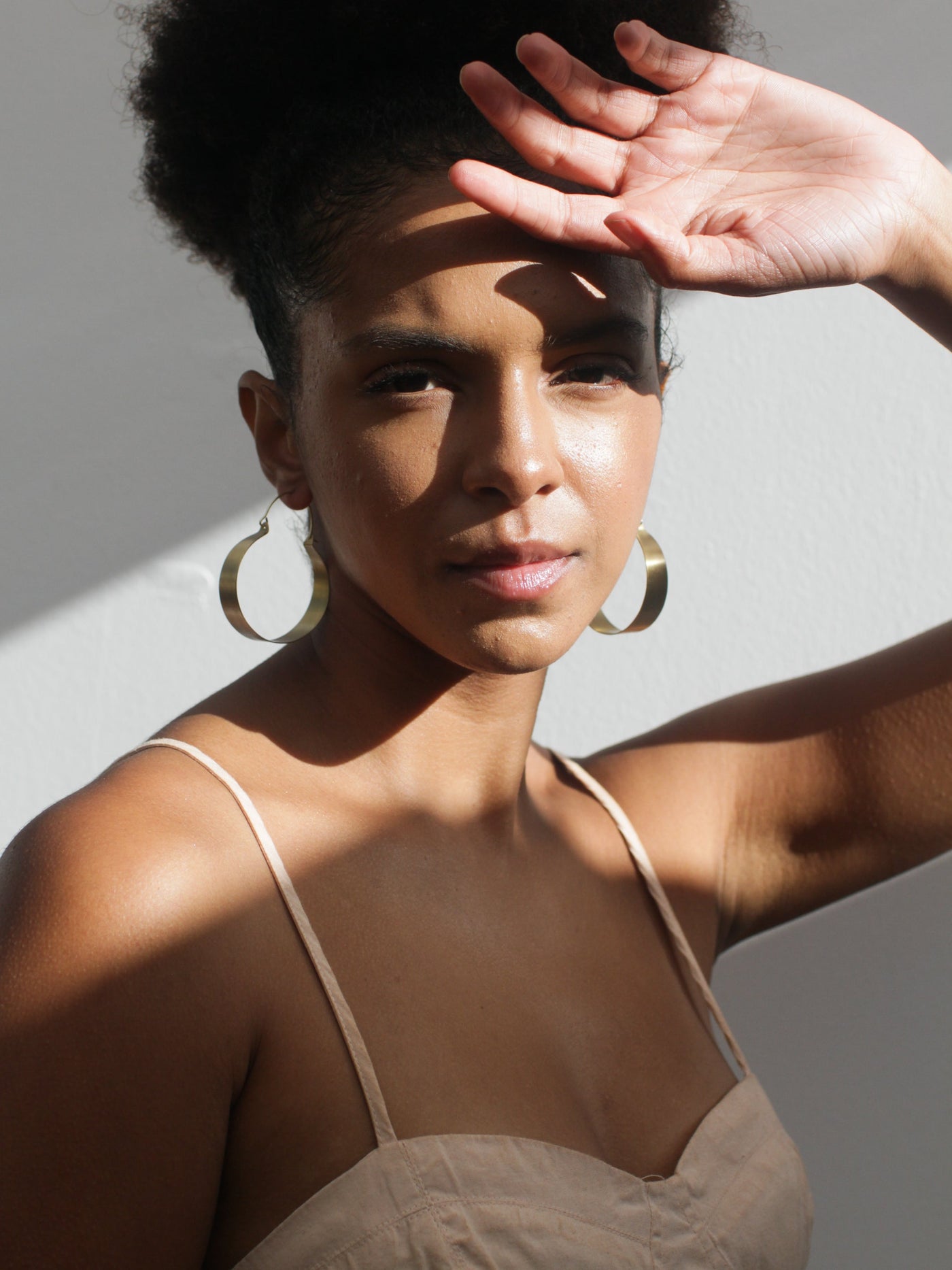 Brassy Statement Hoops