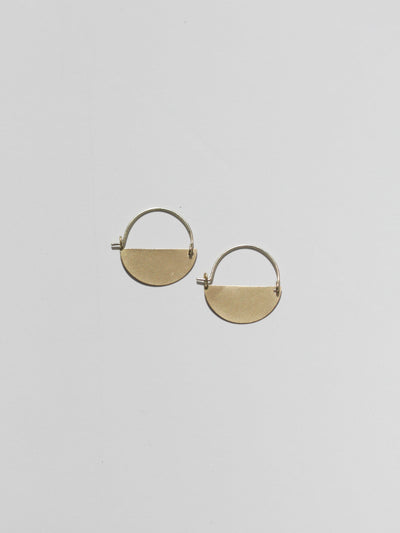 Matte Gold Half Moon Earrings