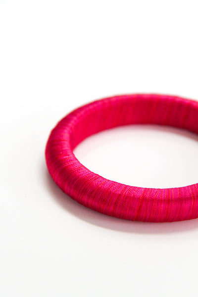 Threaded Bangle in Beetroot