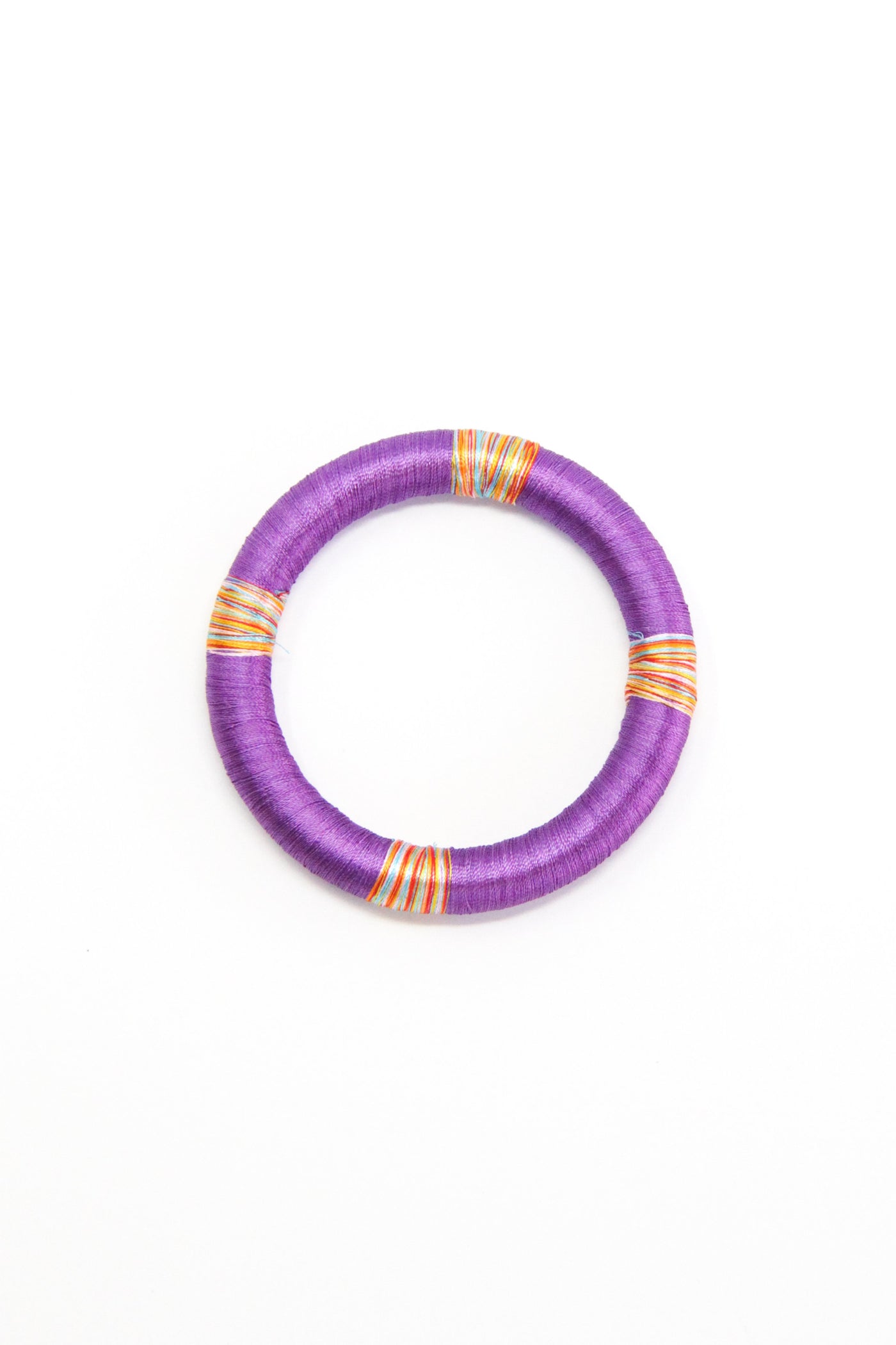 Threaded Bangle in Amethyst
