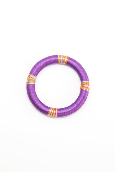 Threaded Bangle in Amethyst