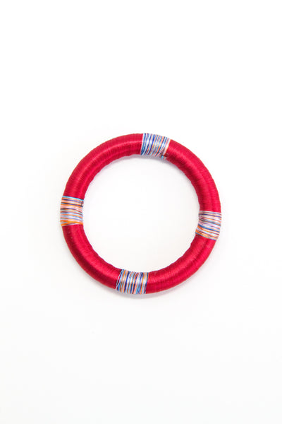 Threaded Bangle in Cherry