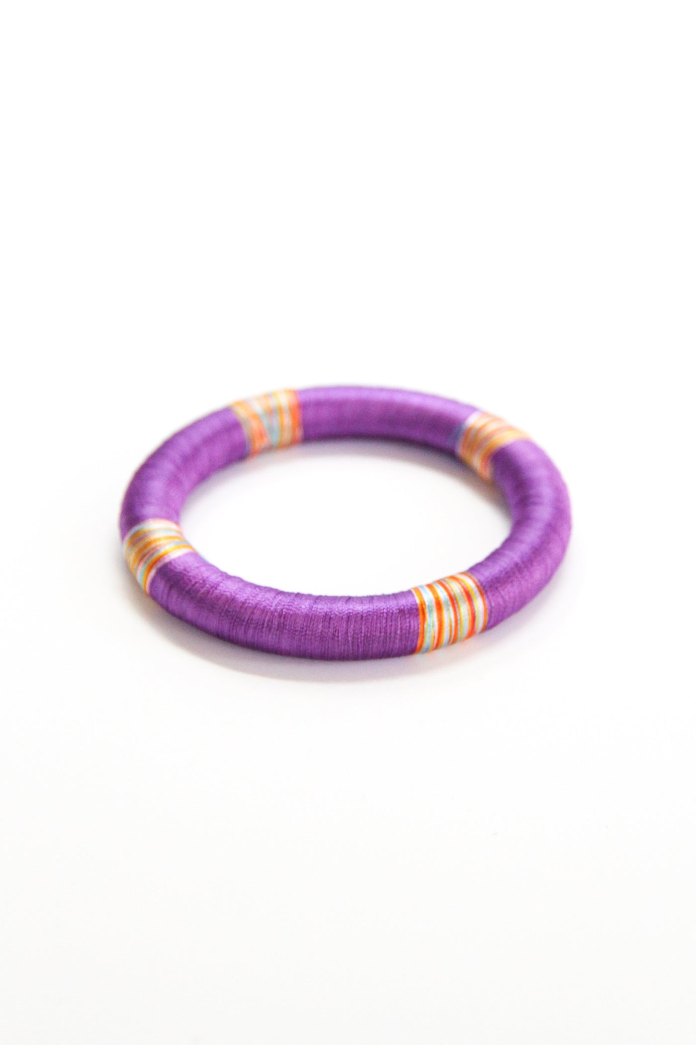 Threaded Bangle in Amethyst