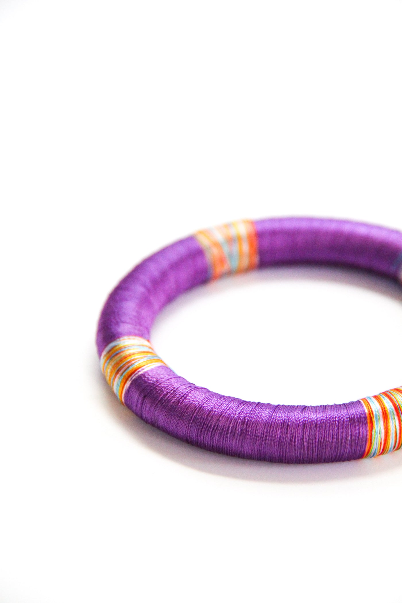 Threaded Bangle in Amethyst