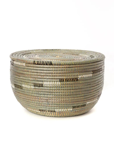 Silver Swirl Flat Top Storage Basket