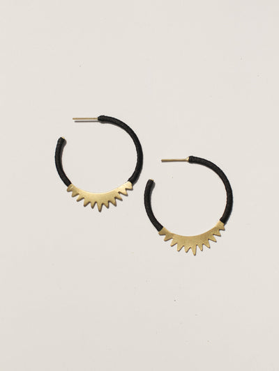 Spiked Brass Hoops