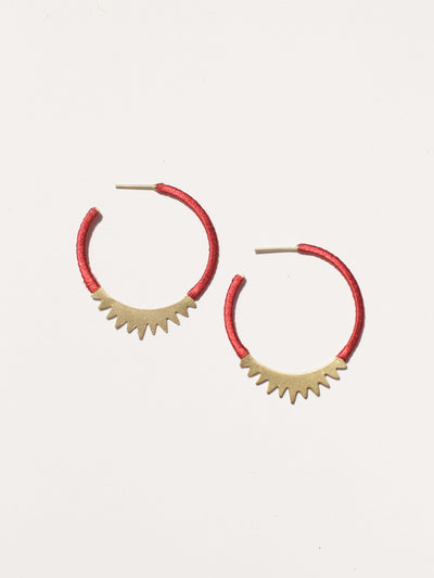 Spiked Brass Hoops